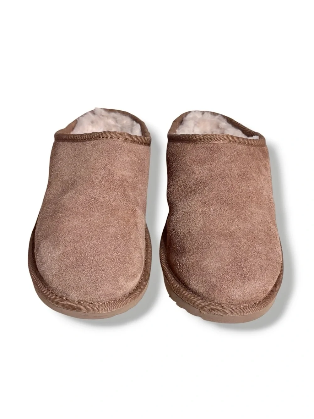 UGG Tan Suede Classic Slides Size 6K